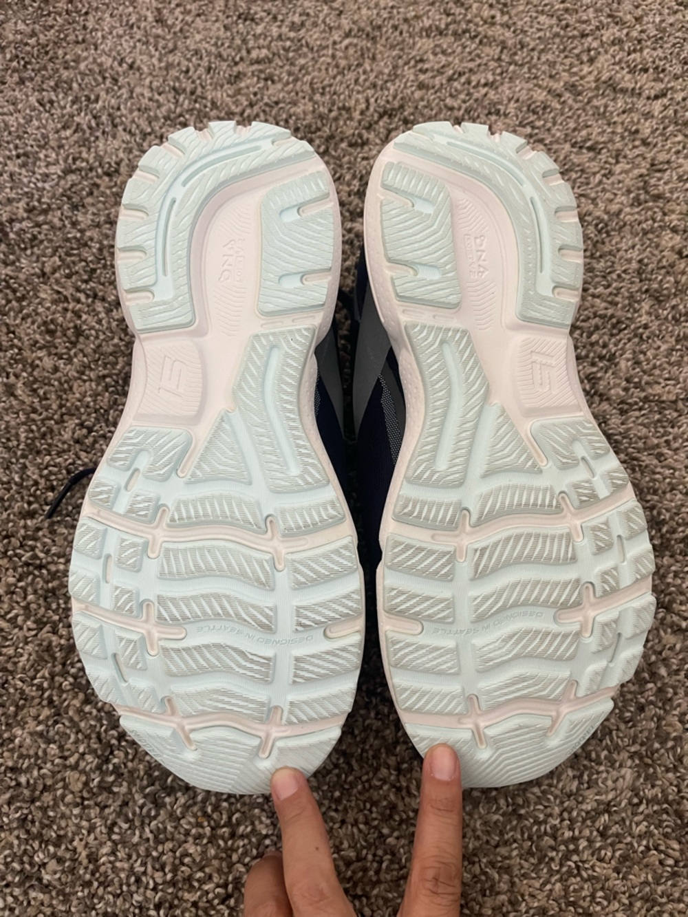 Women’s Brooks Ghost 15 Running Shoes Navy Blue White Size 9.5 Wide - Picture 8 of 8